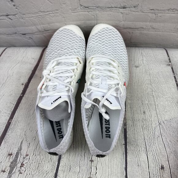 Size 9.5 Nike Zoom Mamba 5 Track Shoes White Ombre Cleats AJ1697-100 Men’s New - Picture 5 of 13
